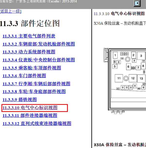 2014年英朗保险盒
