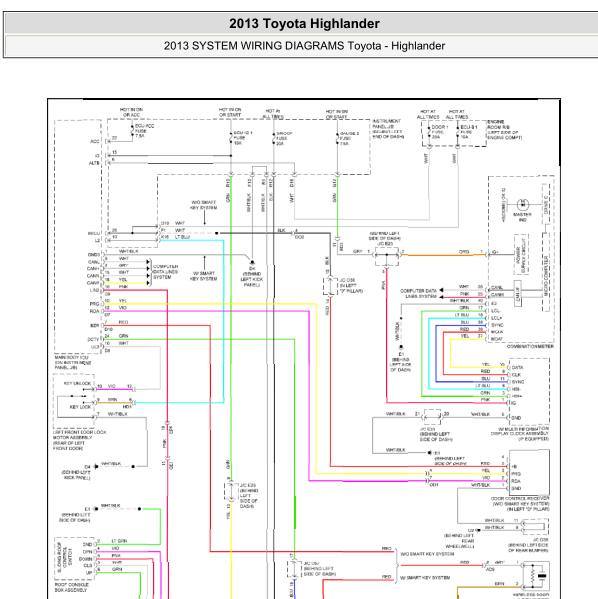 2013年汉兰达天窗电路图