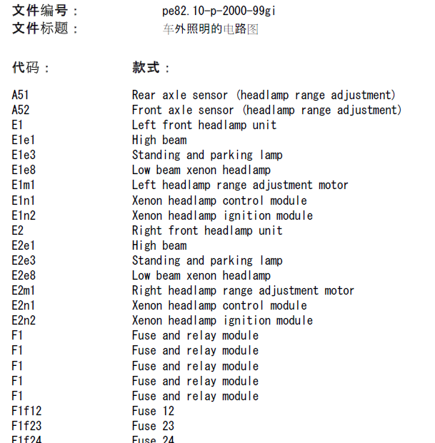 2005年奔驰ML350头灯电路图