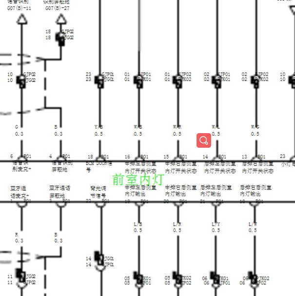 2017-2018年比亚迪宋MAX室内灯电路图