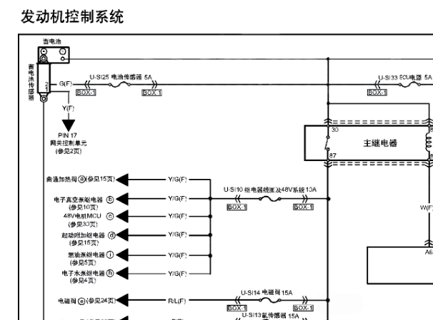 2020年红旗H5发动机电路图