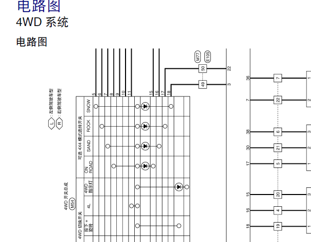 2016年日产途乐分动电路图