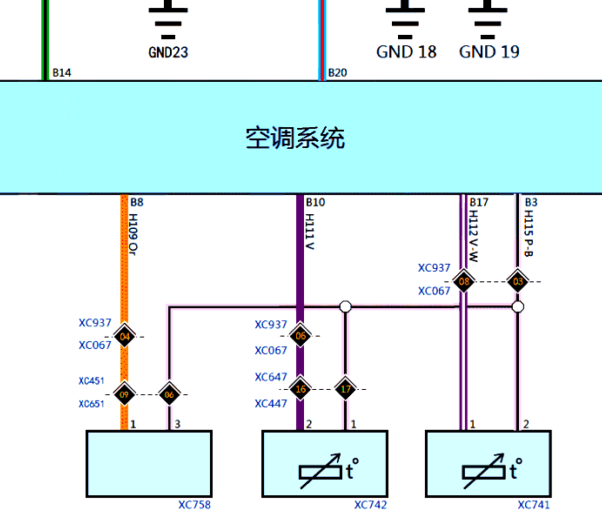 2020年哈弗H4空调电路图