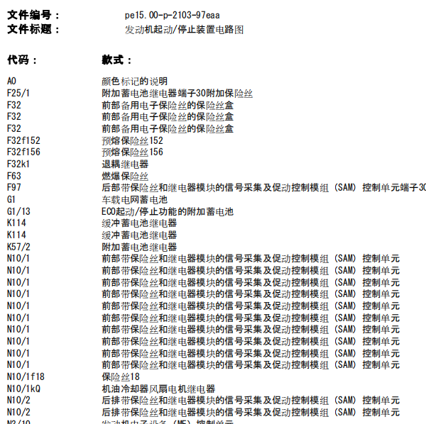 2012奔驰E200启动电路图