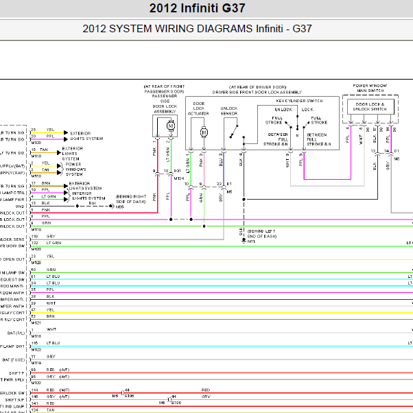 2012年英菲尼迪G37 防盗电路图