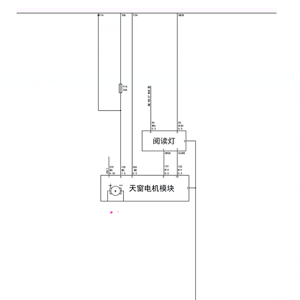 2020年哈弗H6天窗电路图