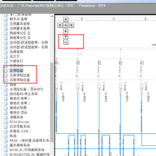 2014年保时捷 Panamera保险电路图