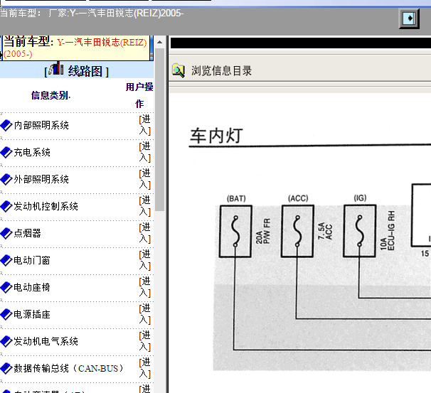 2005年丰田锐志电路图