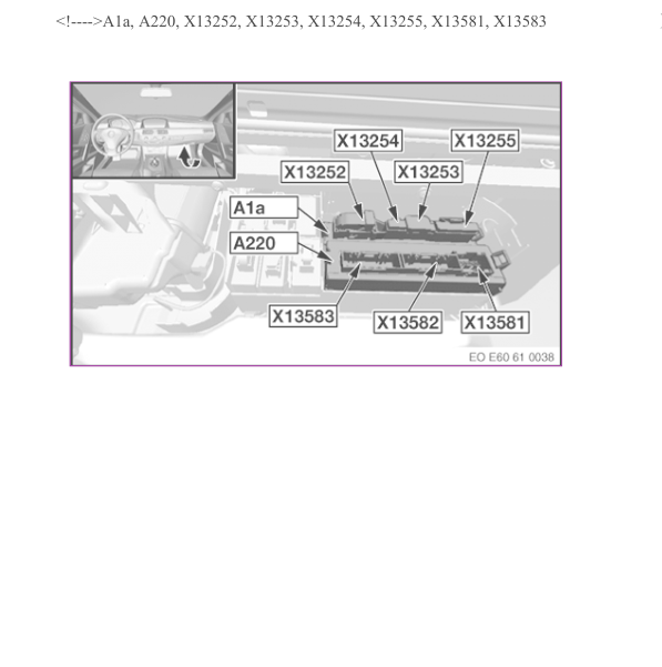 2006年宝马523i车身模块安装位置