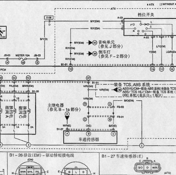 2006年海马福美来 变速箱电路图