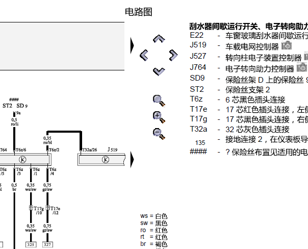 2009年奥迪A4车身电路图