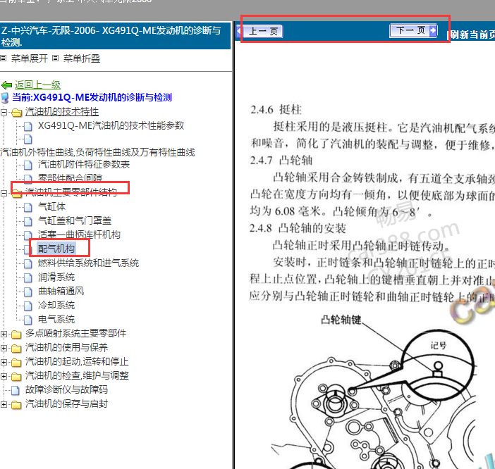 2006年中兴无限XG491Q-ME发动机