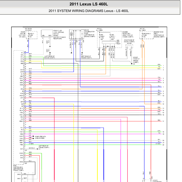 2011年凌志LS460L ABS电路图