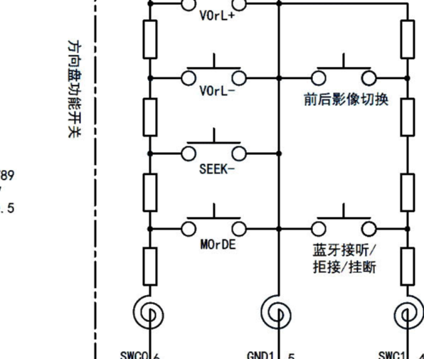 2020年哈弗H6方向盘按键电路图