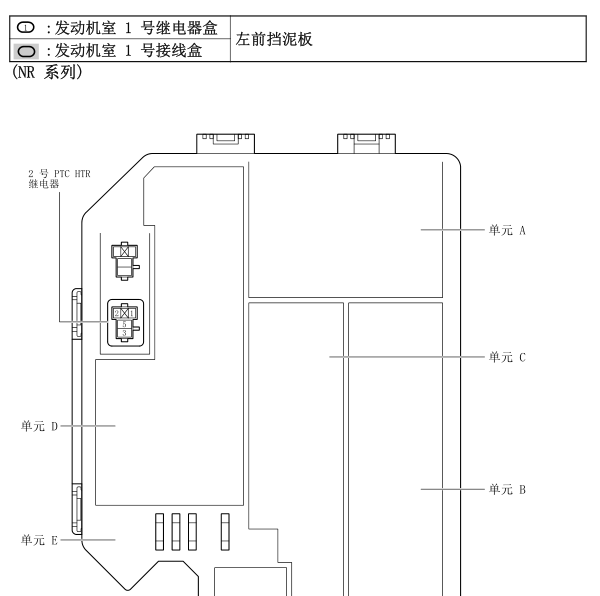 2018年卡罗拉发动机室保险图解