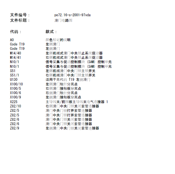 2016年奔驰V260 车门电路图