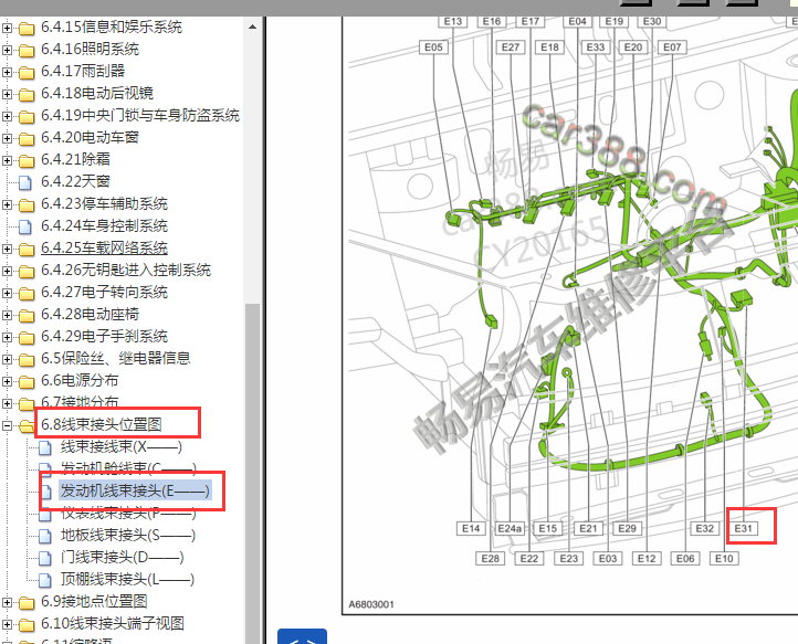 2014-2015年长安CS75变速箱电脑位置