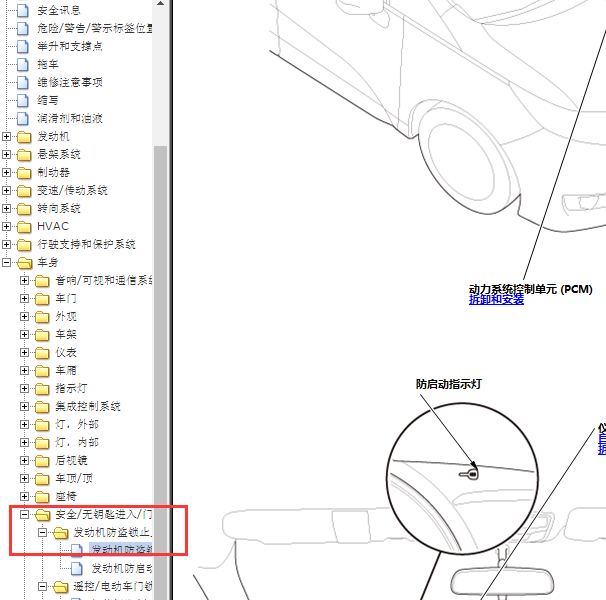 2015年奥德赛无钥匙及防盗位置
