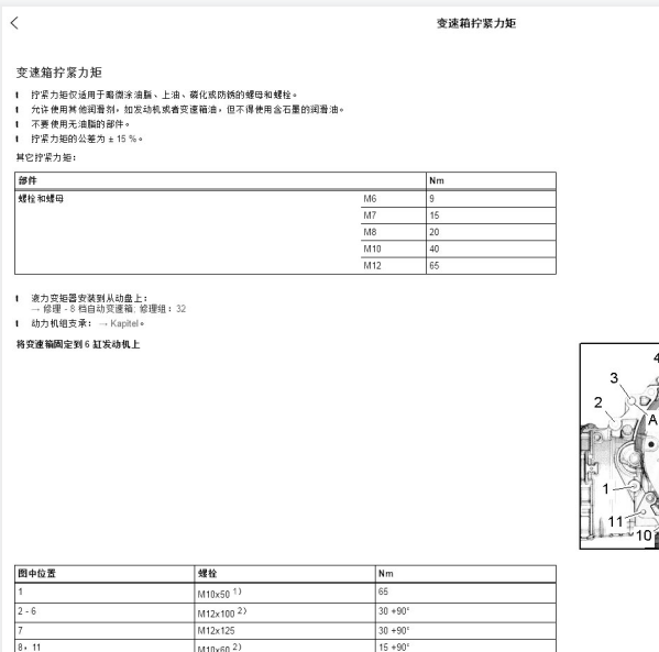 2018奥迪S4变速箱扭矩