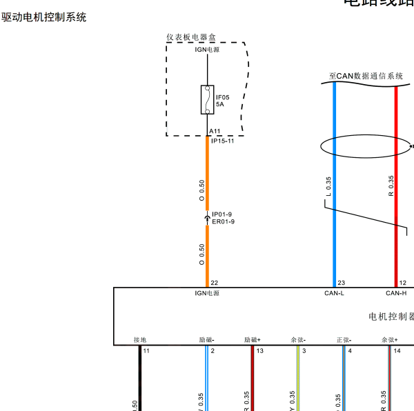 2017年众泰芝麻电机电路图