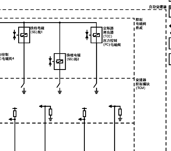 2010 年别克昂科雷变速箱电路图