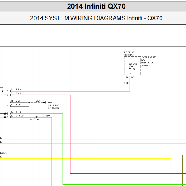 2014年QX70安全气囊电路图