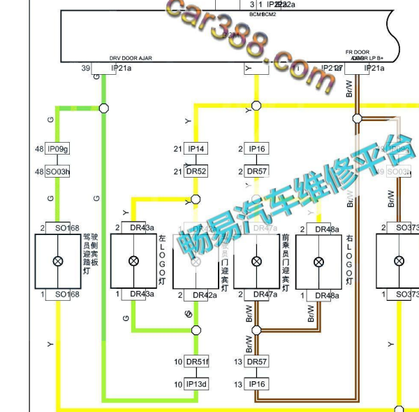 2019年吉利门灯电路图