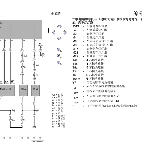 2012年西雅特刹车灯电路图