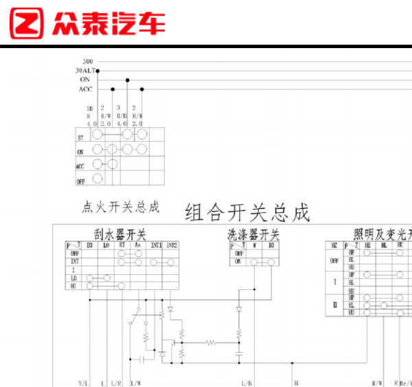 2016年众泰T11S电路图