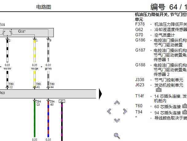 2009年奥迪A5节气门控制电路图