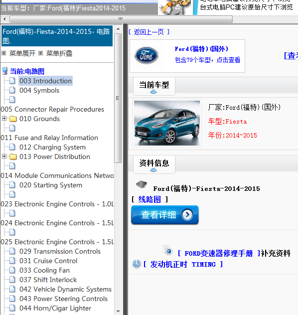 Ford(福特)-Fiesta-2014-2015[ 线路图 ]