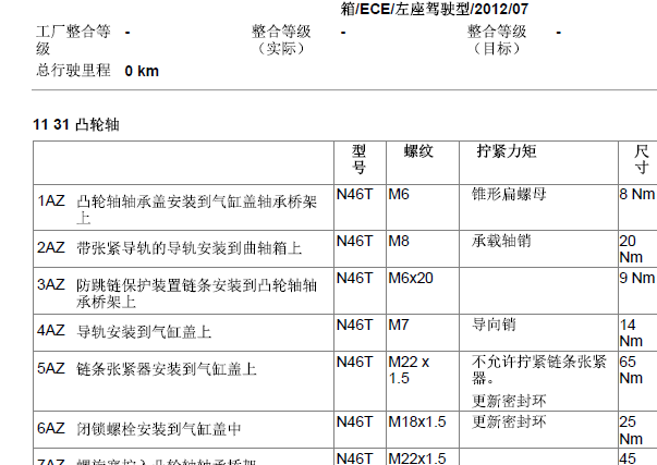 宝马N46B20E发动机扭矩