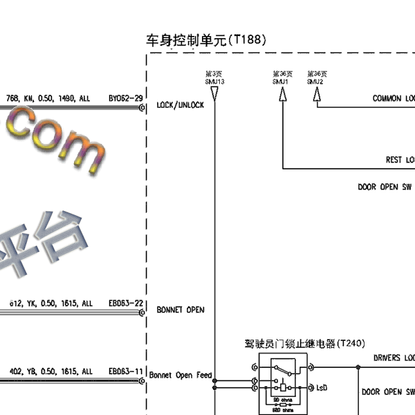 2009年荣威550防盗电路图