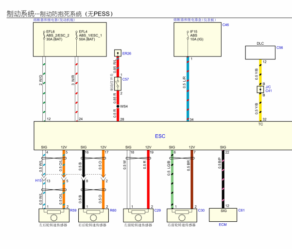 18年五十铃 mu-X牧游侠ABS电路图