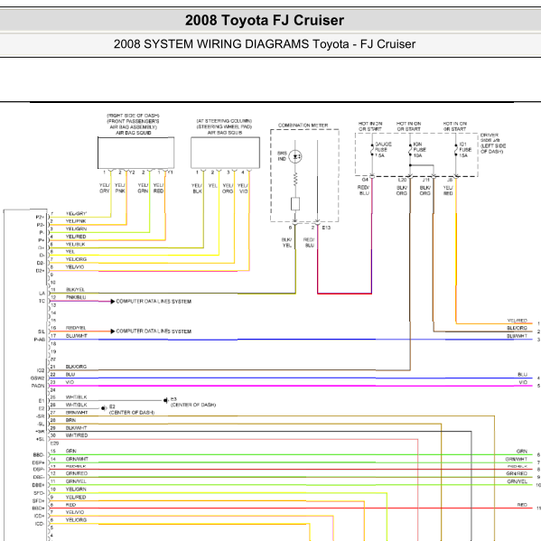2008年酷路泽预碰撞电路图