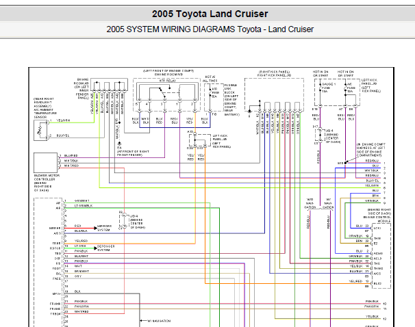 2005年丰田酷路泽空调电路图