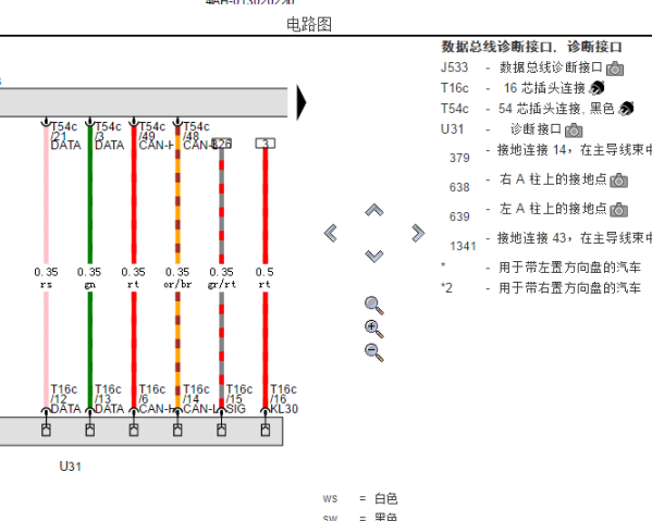 2019年奥迪A6通讯电路图
