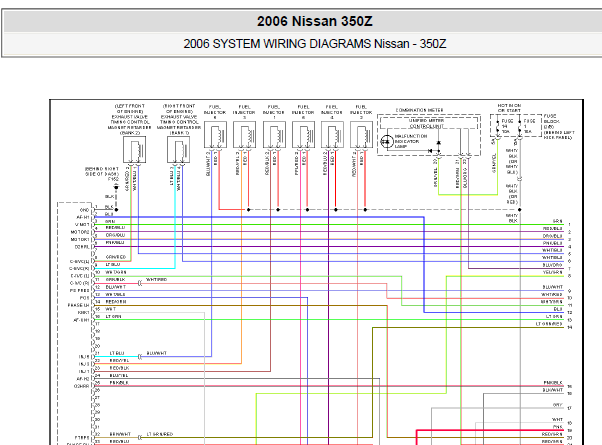 2006年日产350Z发动机控制电路图