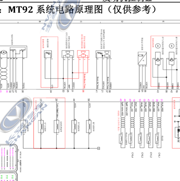 长安MT92发动机电路图