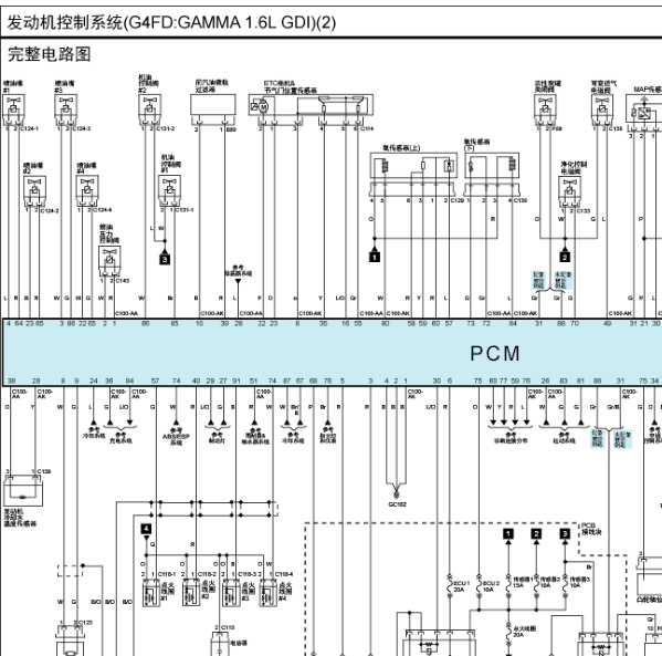 2016年现代领动发动机电路图