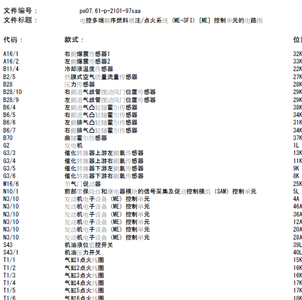 2009年奔驰S300 发动机电路图