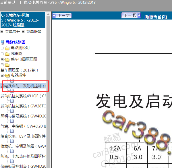 2015年风骏发动机针脚