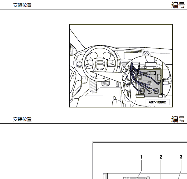 2017年奥迪A4J519位置