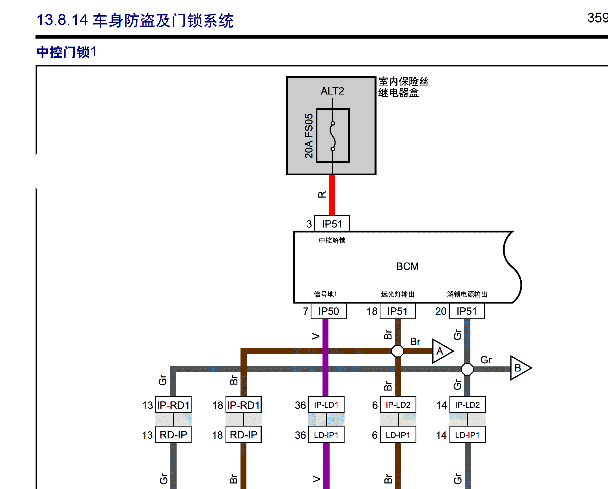 2019年东风风行T5防盗电路图