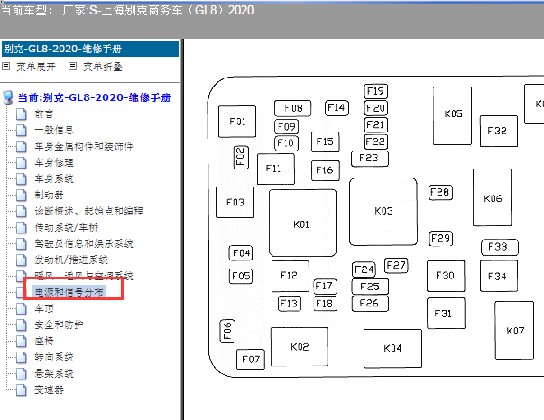 2020年别克GL8保险盒介绍