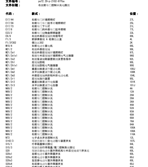 2017年奔驰C200车窗电路图
