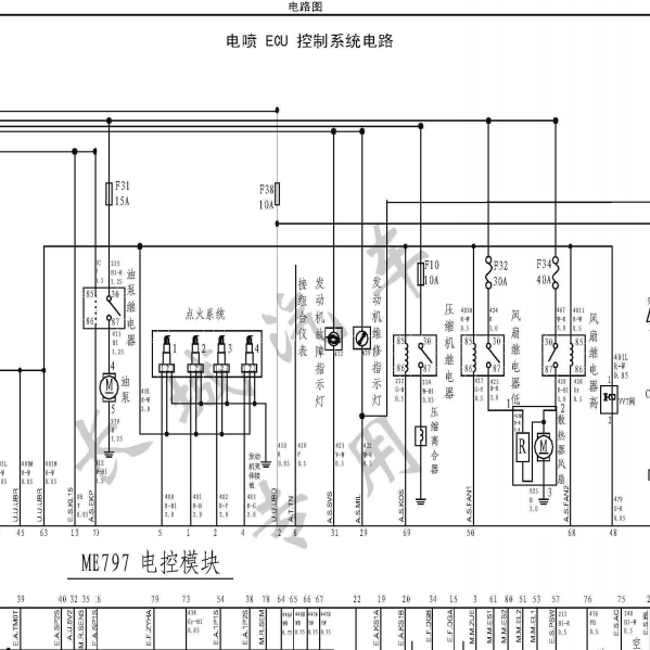 2011年长城M2发动机电路图