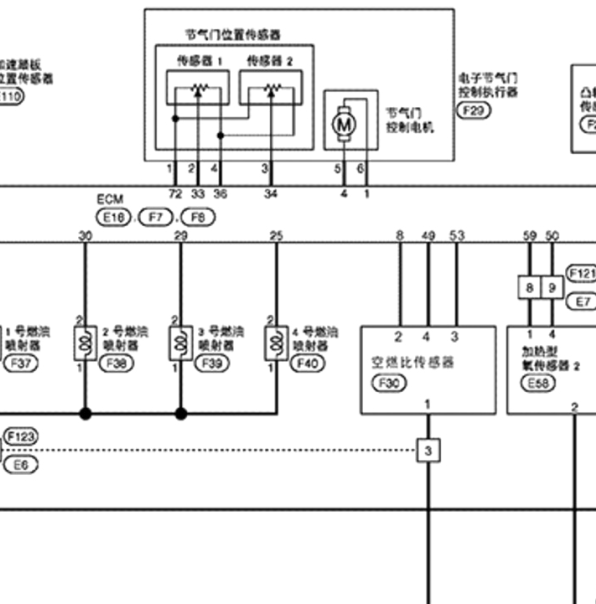 郑州日产锐骐ZD30发动机电路图