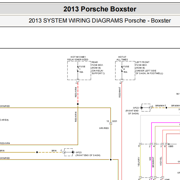 2013年保时捷 Boxster大灯电路图