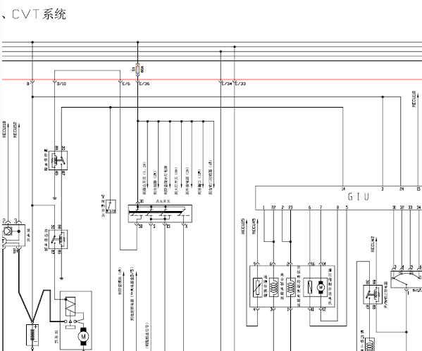 比亚迪F6 变速箱电路图